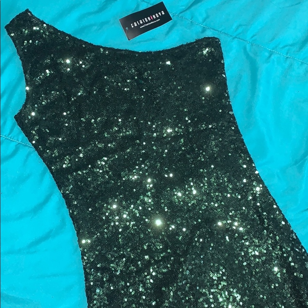 Green Sequins Dress NWT